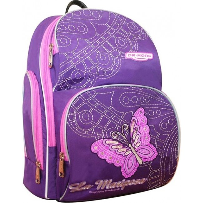 Рюкзак Dr.Kong Z989 С Фиолетовый бабочки - фото №1