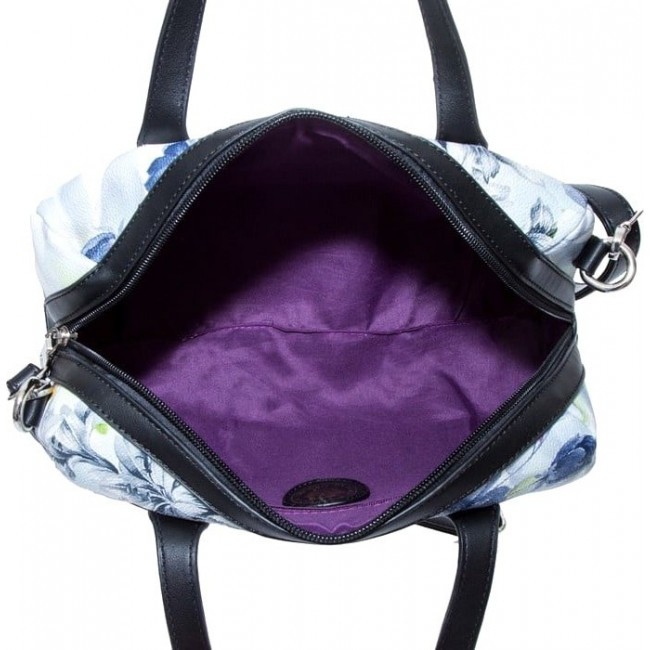 Женская сумка OrsOro D-029 Цветы на белом - фото №4