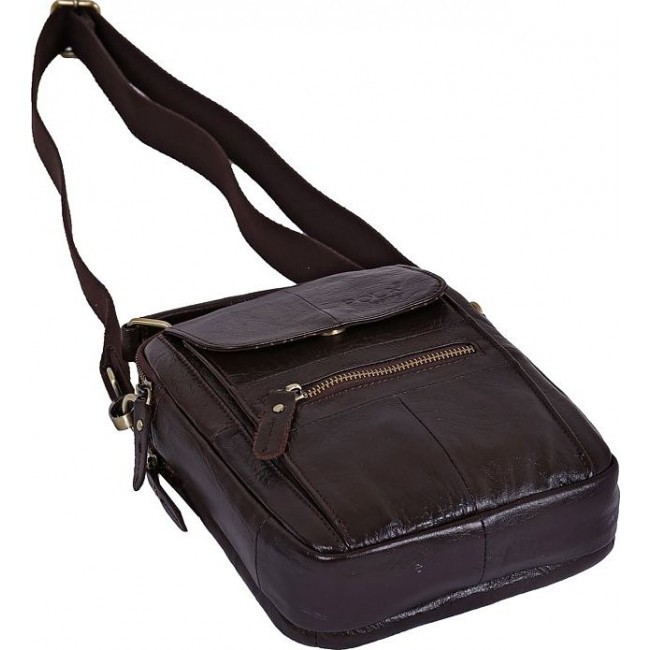 Мужская сумка Pola 5121 Темно-коричневый - фото №3