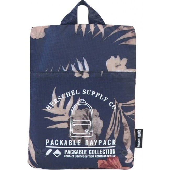 Рюкзак Herschel Packable Daypack Синий с цветами - фото №4