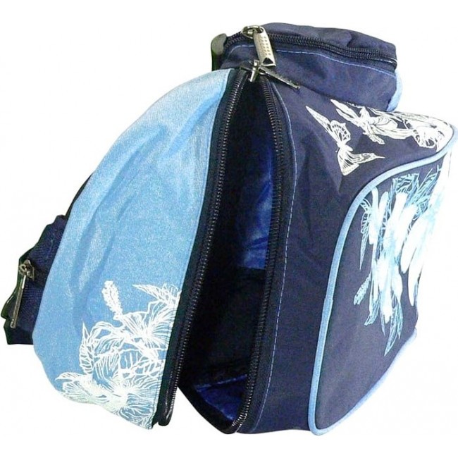 Рюкзак Polar п56 Синий с цветочками - фото №5