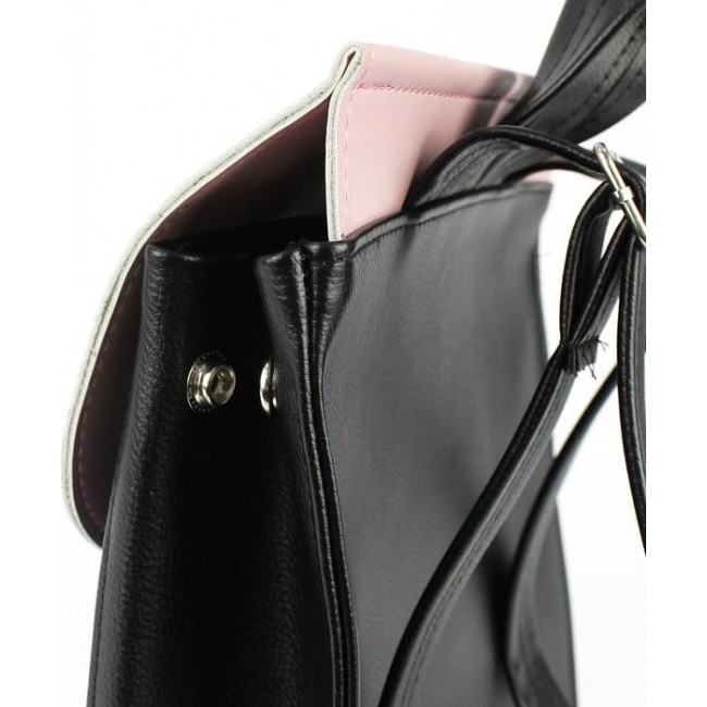 Рюкзак Kawaii Factory Minimal Backpack Черно-розовый - фото №4