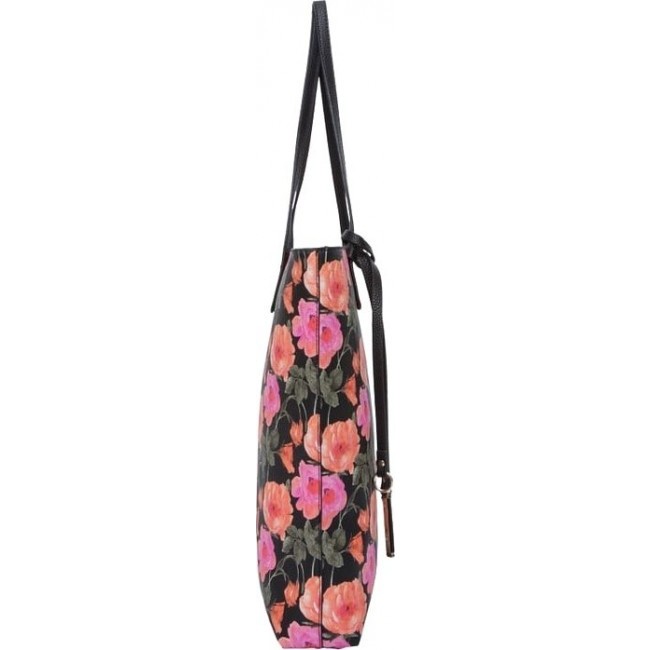 Женская сумка OrsOro D-036 Цветы на черном - фото №2
