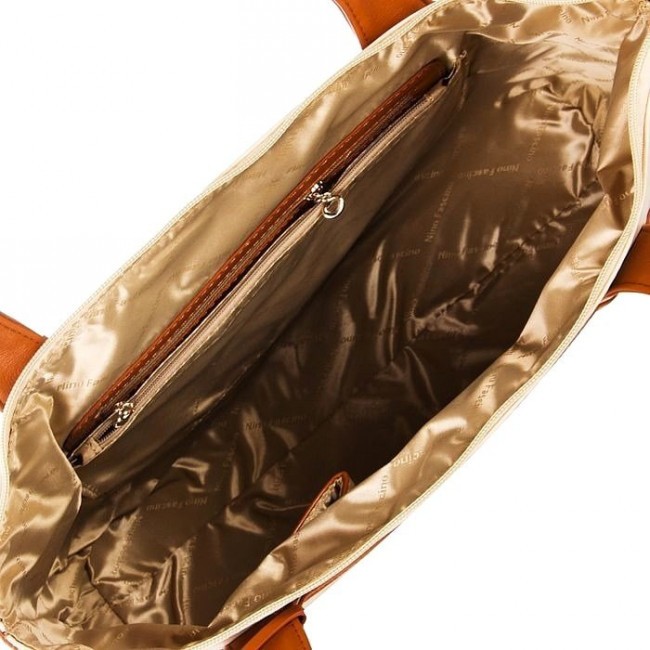 Женская сумка Nino Fascino 9942 H-H biege-brown Бежевый - фото №4