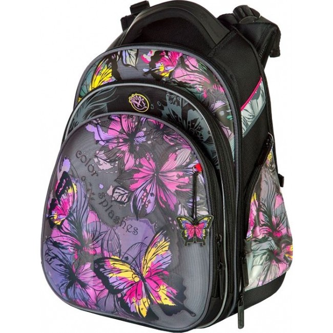 Рюкзак школьный с бабочками Hummingbird Teens Цветные брызги - фото №1