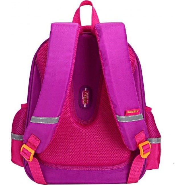 Школьный рюкзак для девочки Grizzly RA-879-6 Лошадка (лиловый) - фото №3