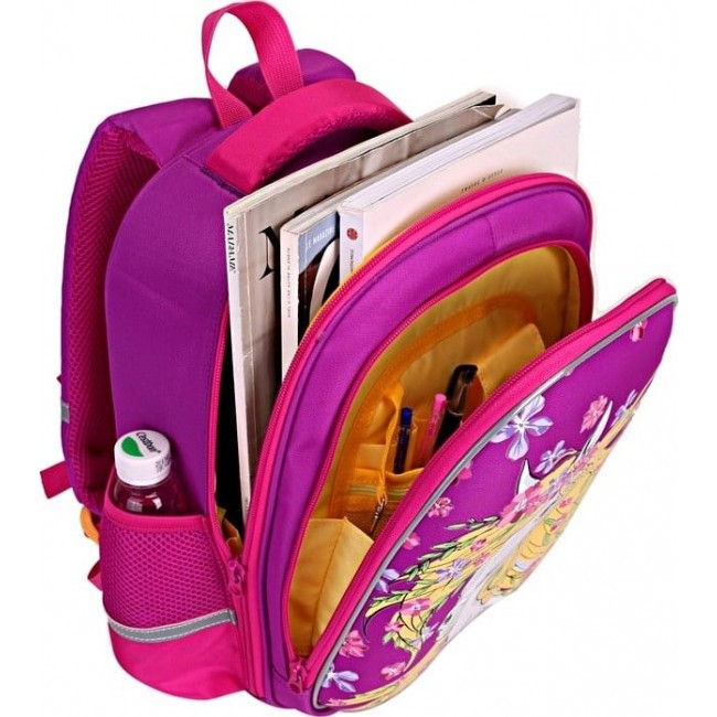 Школьный рюкзак для девочки Grizzly RA-879-6 Лошадка (лиловый) - фото №4