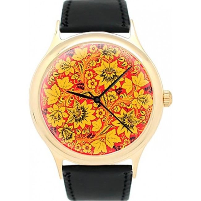 часы Kawaii Factory Часы "Хохлома" Желтые - фото №1