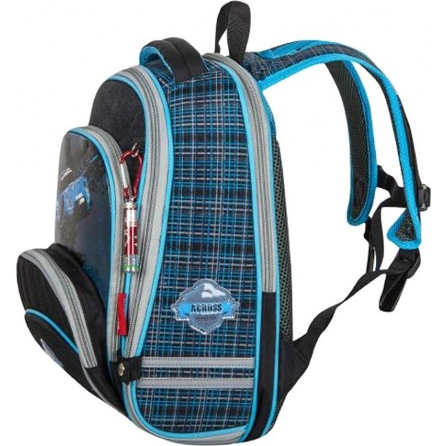 Рюкзак Across ACR18-178 Скоростная машинка (черно-голубой) - фото №3