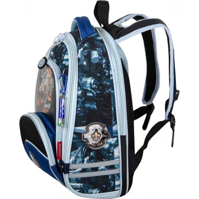 Рюкзак Across ACR18-178 Мото (черно-синий) - фото №3