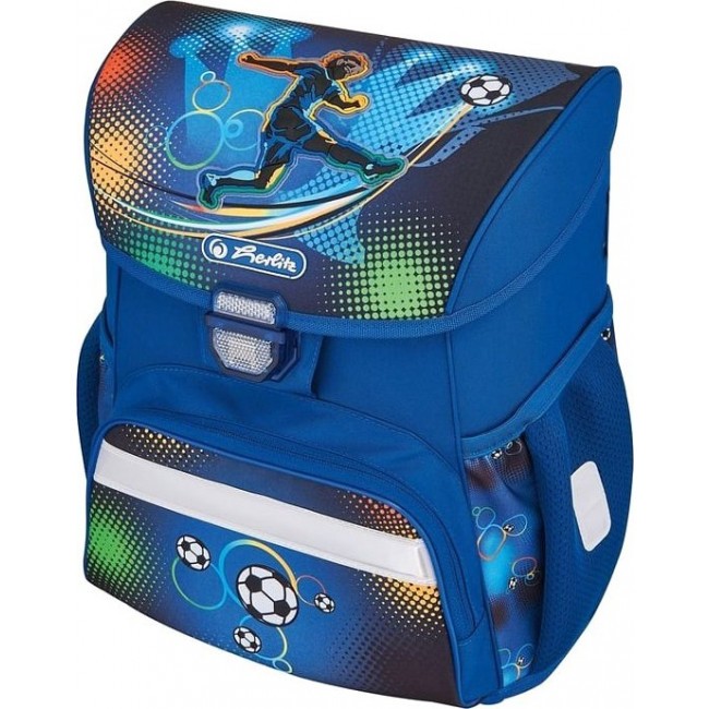 Рюкзак школьный с наполнением Herlitz Loop plus Футбол синий - фото №2