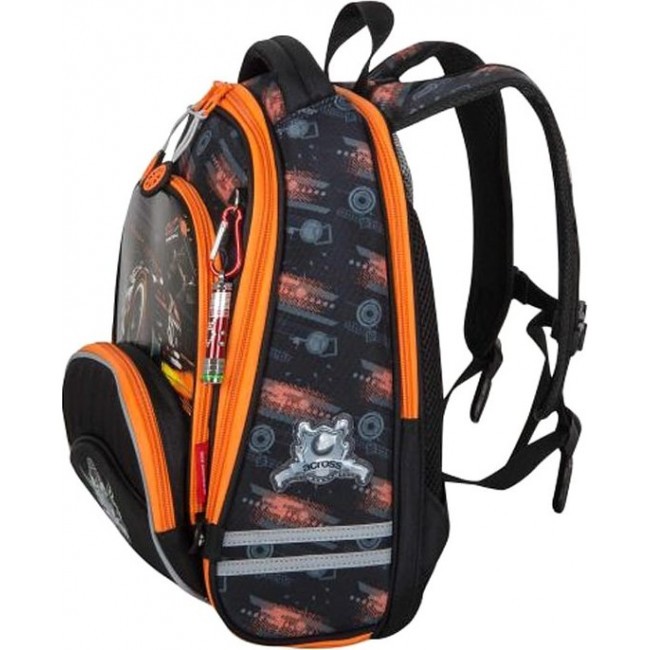 Рюкзак Across ACR18-178 Гоночная машина (черно-оранжевый) - фото №3