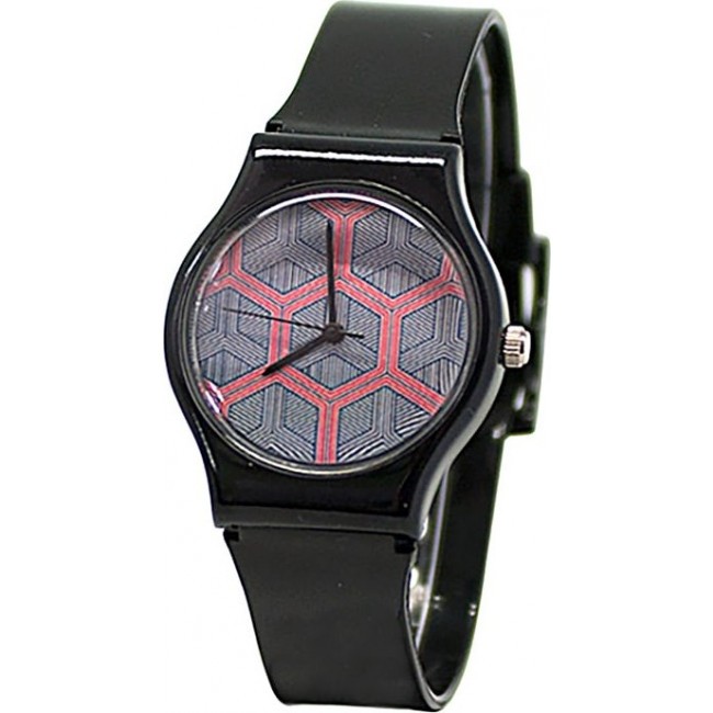 часы Kawaii Factory Часы Tempo "Pattern" Черные - фото №1