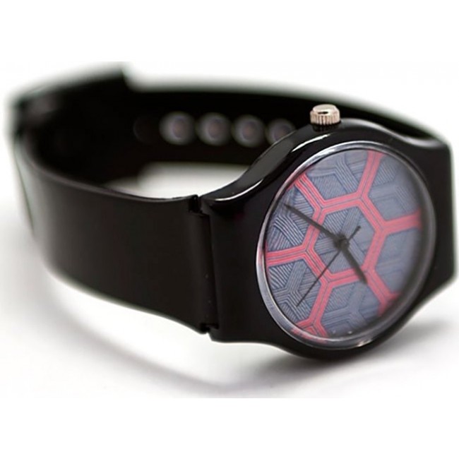 часы Kawaii Factory Часы Tempo "Pattern" Черные - фото №2