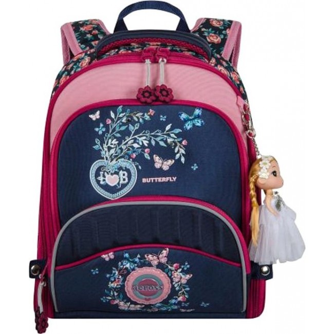 Рюкзак Across ACR18-178 Сине-розовый (цветы) - фото №1