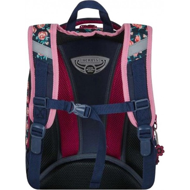 Рюкзак Across ACR18-178 Сине-розовый (цветы) - фото №4