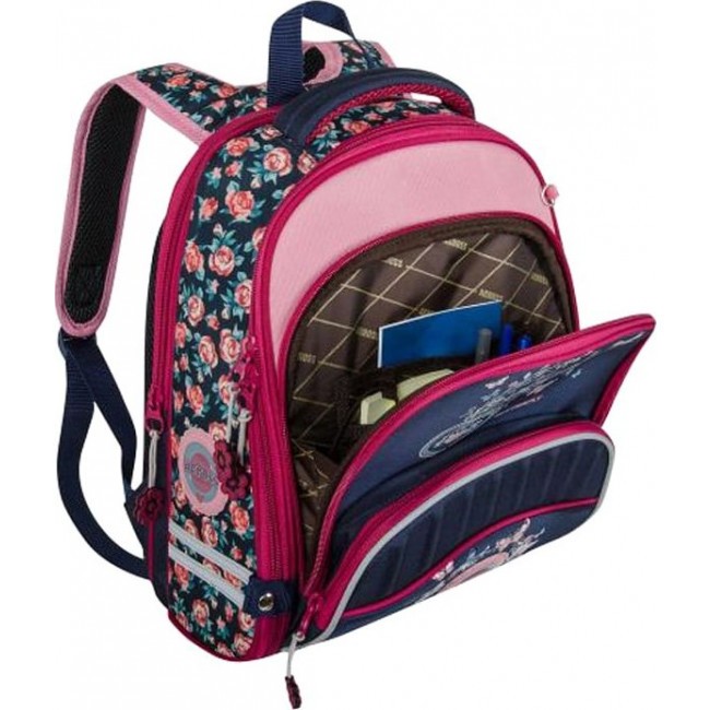 Рюкзак Across ACR18-178 Сине-розовый (цветы) - фото №5
