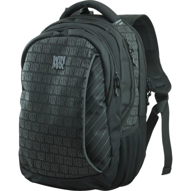 Рюкзак WINmax K-501-1 Черный: эмблема серая - фото №1