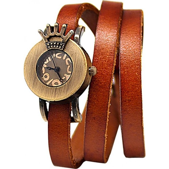 часы Kawaii Factory Часы на двойном ремешке "Queen" Оранжевые - фото №1