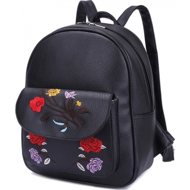 Рюкзак OrsOro DS-865 Черный с цветами - фото №2