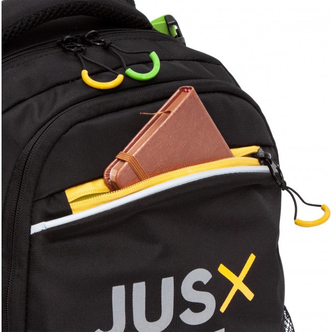 Рюкзак школьный с мешком Grizzly RB-258-21 черный-салатовый - фото №12