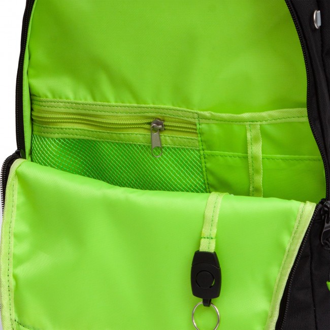 Рюкзак школьный с мешком Grizzly RB-258-21 черный-салатовый - фото №17