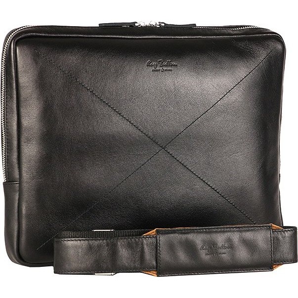 Мужская сумка Ray Button Cambridge Черный с коричневым подкладом - фото №2