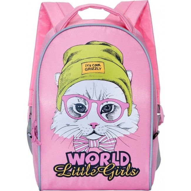 Рюкзак подростковый Grizzly RS-764-5 Розовый кот - фото №1