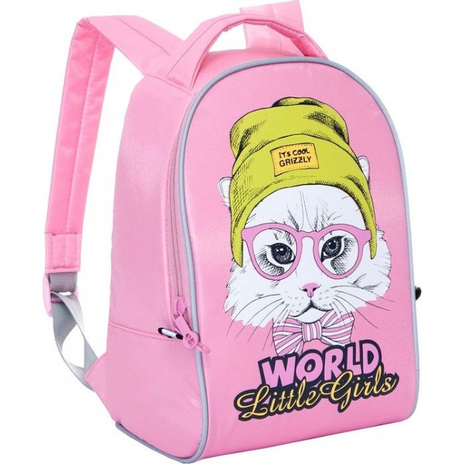 Рюкзак подростковый Grizzly RS-764-5 Розовый кот - фото №2