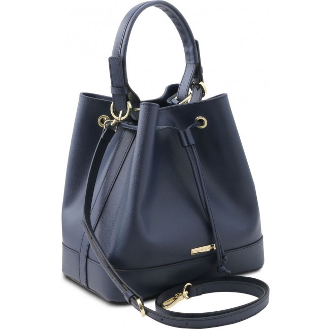 Кожаная сумка Tuscany Leather Minerva TL142145 Темно-синий - фото №2