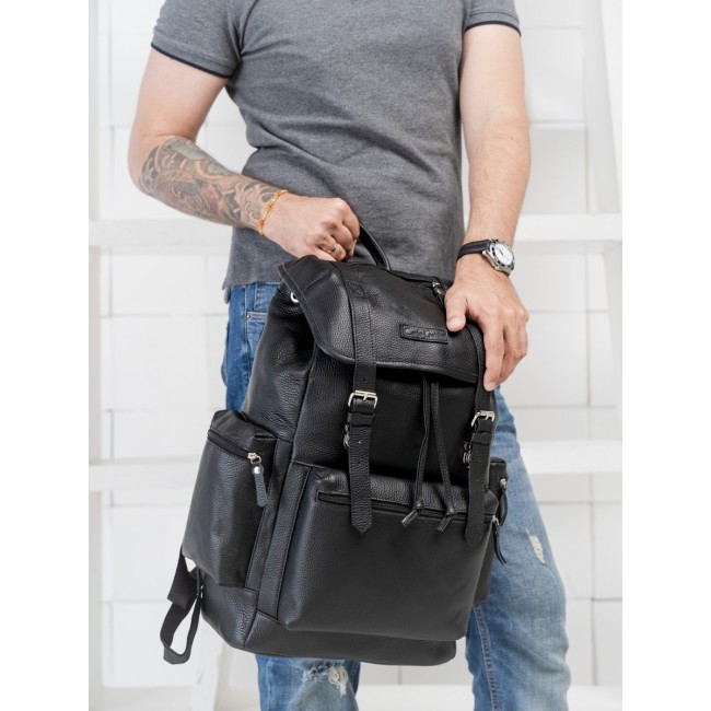Кожаный рюкзак Carlo Gattini Voltaggio 3091-01 black - фото №14