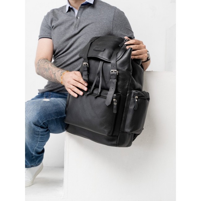 Кожаный рюкзак Carlo Gattini Voltaggio 3091-01 black - фото №15
