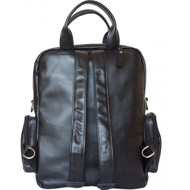Рюкзак кожаный для мужчин Carlo Gattini Reno 3001-01 Черный - фото №4