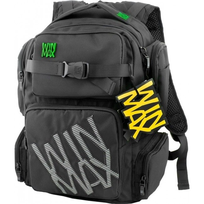 Рюкзак WINmax К-509 Черный с зеленой эмблемой - фото №1