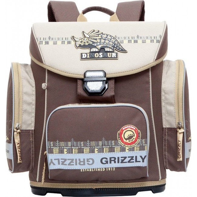 Ранец для первоклассника Grizzly RA-675-2 Коричневый - фото №1