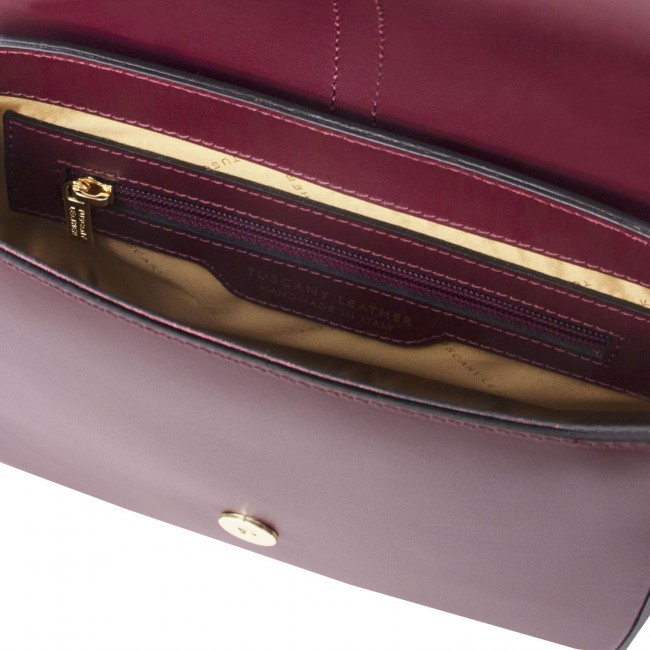 Кожаная сумка на плечо Tuscany Leather Nausica TL141598 Bordeaux - фото №4