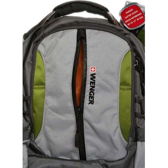 Рюкзак Wenger LARGE VOLUME DAYPACK Серо-зеленый - фото №6