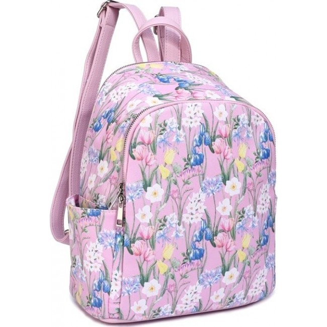 Рюкзачок для девушки OrsOro DS-938 Розовый с цветочками - фото №2