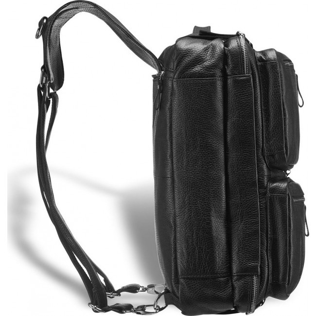 Мужская сумка Brialdi Norman Рельефный Черный - фото №6