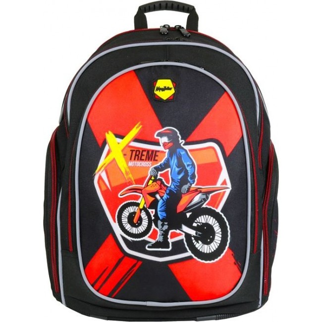 Школьный рюкзак Mag Taller  Cosmo III Мотокросс (черный) - фото №1