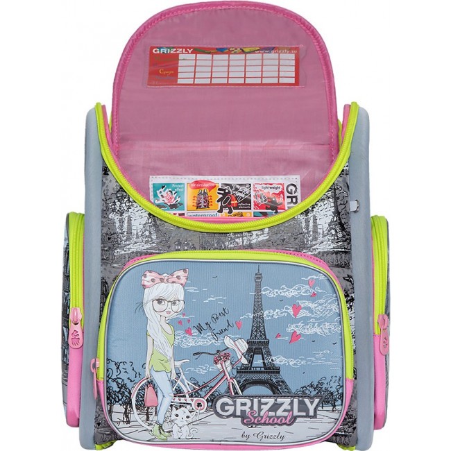 Рюкзак Grizzly RAr-080-10 голубой-розовый-серый - фото №5