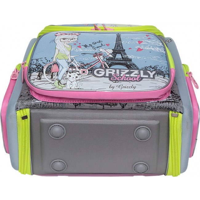 Рюкзак Grizzly RAr-080-10 голубой-розовый-серый - фото №6