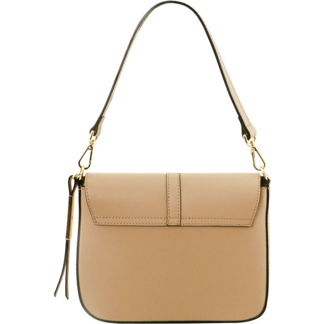Кожаная сумка на плечо Tuscany Leather Nausica TL141598 Champagne - фото №3