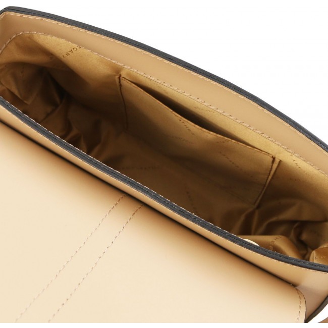 Кожаная сумка на плечо Tuscany Leather Nausica TL141598 Champagne - фото №5