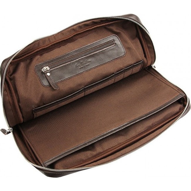 Мужская сумка Ray Button Cambridge Темно-Коричневый с коричневым подкладом - фото №4