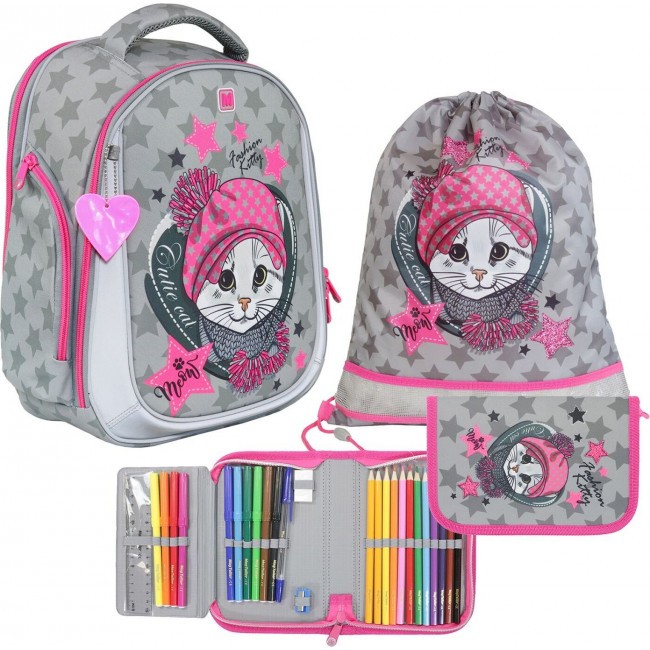 Школьный рюкзак Mag Taller Unni с наполнением Fashion Kitty - фото №1