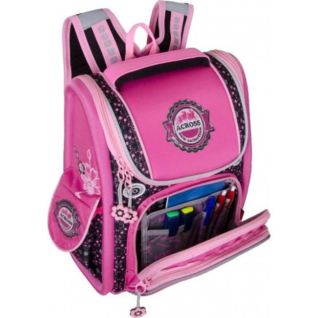 Рюкзак Across ACR19-195 Цветы (розовый) - фото №3