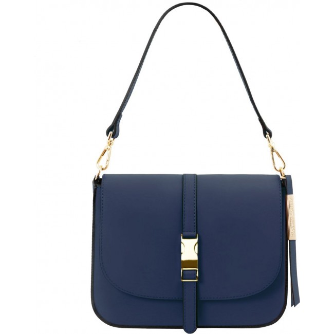 Кожаная сумка на плечо Tuscany Leather Nausica TL141598 Темно-синий - фото №1