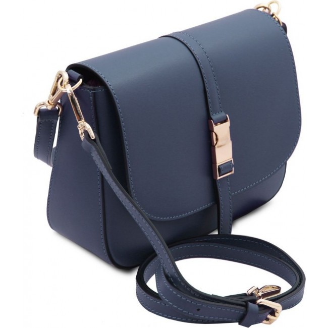 Кожаная сумка на плечо Tuscany Leather Nausica TL141598 Темно-синий - фото №2