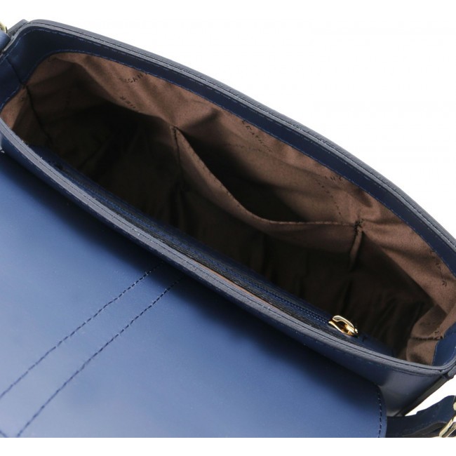 Кожаная сумка на плечо Tuscany Leather Nausica TL141598 Темно-синий - фото №5